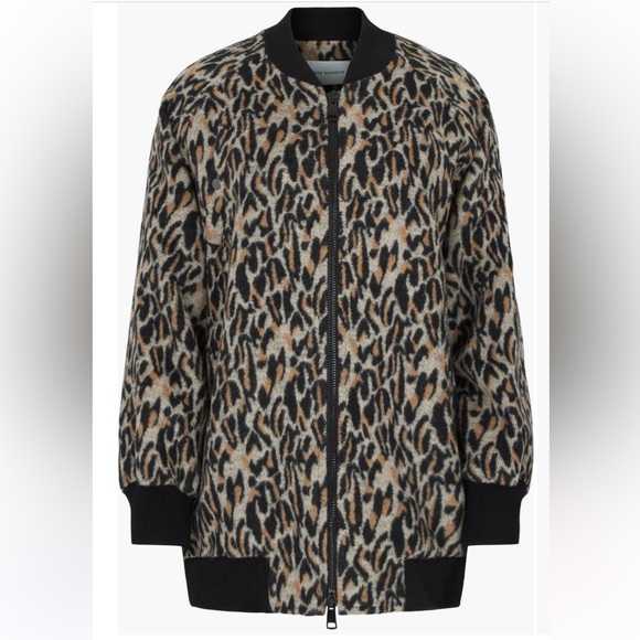 NWT Rebecca Minkoff Leopard Oversized Bomber Jacket M / L